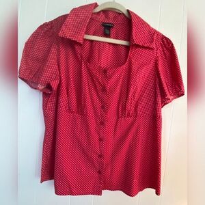 Red Polka Dot Women's Top